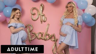 Szenvedélyes terhes barinők hármasban: Rylee Blake és Aubrey Kate hancuroznak egy hűtlen férjjel!