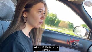 Szajha orálozza a falloszt az autóban és megcsalja a pasiját